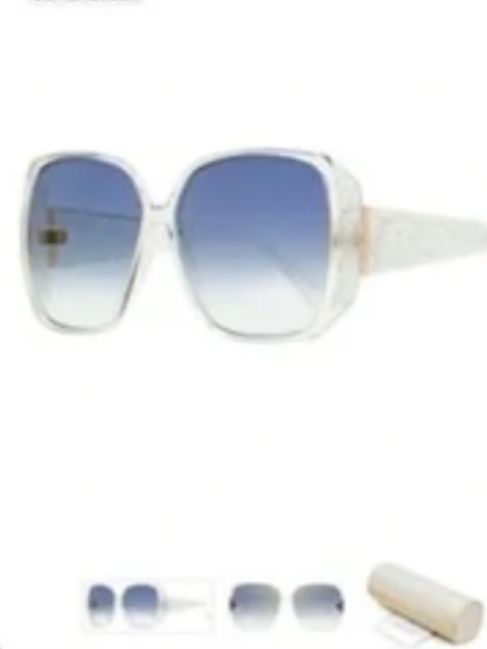 JIMMY CHOO OVERSIZED SQUARE SHAPE ULTRA FINE ROCK CRYSTALS INSERTS ON TEMPLES